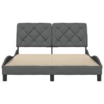 vidaXL Posteľ bez matraca tmavosivá 140x200 cm látka – Obrázok 5