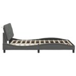 vidaXL Posteľ s LED bez matraca tmavosivá 140x200 cm látka – Obrázok 9