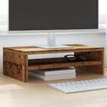 VidaXL Stojan na monitor Old Wood 42x24x13 cm Engineered Wood – Obrázok 4