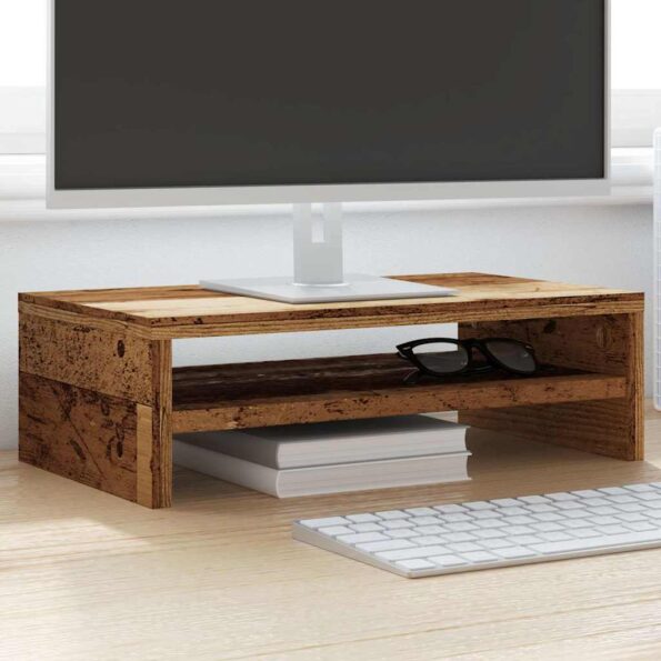 VXL8721158434012_g_en_hd_2.jpg VidaXL Stojan na monitor Old Wood 42x24x13 cm Engineered Wood – Obrázok 4