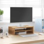 VidaXL Stojan na monitor Artisan Oak 42x24x13 cm Engineered Wood – Obrázok 3