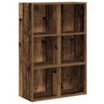 vidaXL skrinka na knihy/príborník Old Wood 66x30x98 cm Engineered Wood – Obrázok 2