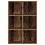 vidaXL skrinka na knihy/príborník Old Wood 66x30x98 cm Engineered Wood – Obrázok 5