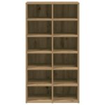 vidaXL vešiak na topánky Artisan Dub 54x34x100,5 cm Konštrukčné drevo – Obrázok 4