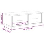 vidaXL Nástenná skrinka Old Wood 60x26x18,5 cm Engineered Wood – Obrázok 10