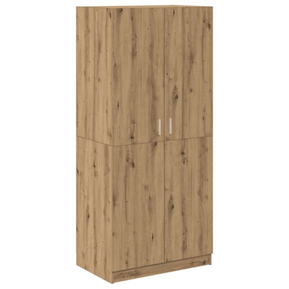 vidaXL Šatníková skriňa Dub Artisan 90x52x200 cm Technické drevo – Obrázok 2
