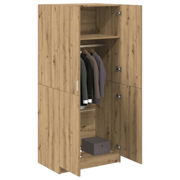 vidaXL Šatníková skriňa Dub Artisan 90x52x200 cm Technické drevo – Obrázok 3