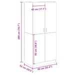 vidaXL Šatníková skriňa Dub Artisan 90x52x200 cm Technické drevo – Obrázok 9
