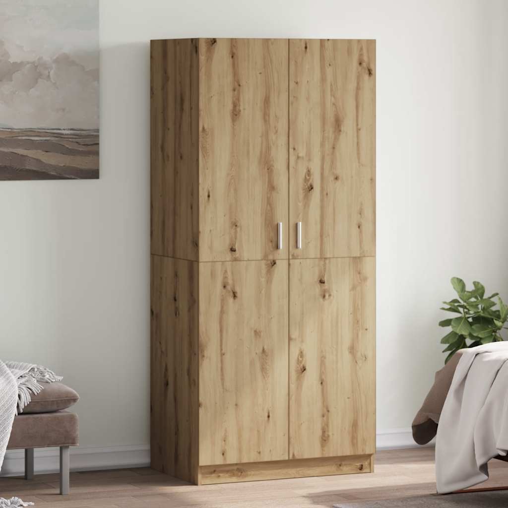 VXL8721158434609_m_en_hd_1.jpg vidaXL Šatníková skriňa Dub Artisan 90x52x200 cm Technické drevo – Obrázok 1