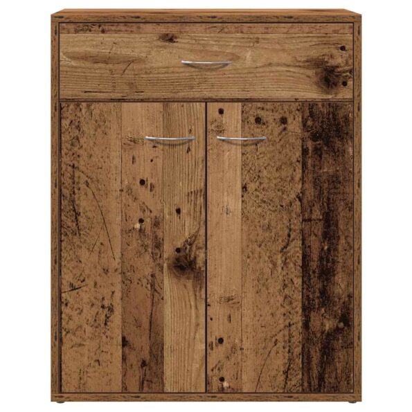 vidaXL Komoda staré drevo 60x30x75 cm kompozitné drevo – Obrázok 4
