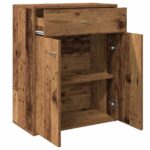 vidaXL Komoda staré drevo 60x30x75 cm kompozitné drevo – Obrázok 5