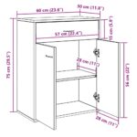 vidaXL Komoda staré drevo 60x30x75 cm kompozitné drevo – Obrázok 10