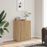 vidaXL Komoda dub artisan 60x30x75 cm kompozitné drevo – Obrázok 3