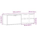 VidaXL TV skrinka Artisan Dub 120x34x37 cm Konštrukčné drevo – Obrázok 11