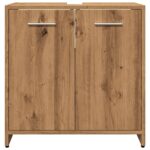 vidaXL Kúpeľňová skrinka pod umývadlo Dub Artisan 60x33x60 cm – Obrázok 5