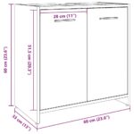 vidaXL Kúpeľňová skrinka pod umývadlo Dub Artisan 60x33x60 cm – Obrázok 11