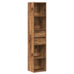 VidaXL knižnica Old Wood 36x30x171 cm Engineered Wood – Obrázok 2