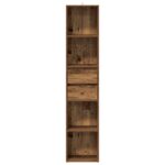 VidaXL knižnica Old Wood 36x30x171 cm Engineered Wood – Obrázok 4