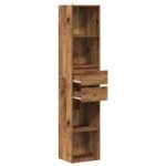 VidaXL knižnica Old Wood 36x30x171 cm Engineered Wood – Obrázok 7