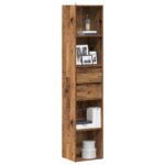 VidaXL knižnica Old Wood 36x30x171 cm Engineered Wood