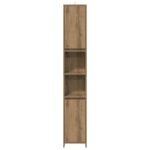 vidaXL Kúpeľňová skrinka Dub Artisan 30x30x183,5 cm Drevo – Obrázok 4