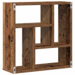 vidaXL Nástenná polička Old Wood 45x16x45 cm Engineered Wood – Obrázok 6