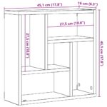 vidaXL Nástenná polička Old Wood 45x16x45 cm Engineered Wood – Obrázok 9