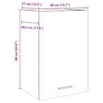 vidaXL Závesná skrinka Old Wood 40x31x60 cm Engineered Wood – Obrázok 11