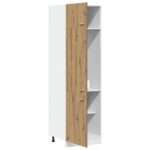 vidaXL Skrinka na chladničku “Lyon” Artisan Dub 60x57x207 cm – Obrázok 4