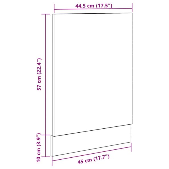 vidaXL Panel do umývačky “Lyon” riadu Artisian Dub 45x3x67 cm Drevo – Obrázok 8