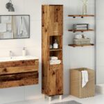 vidaXL Kúpeľňová skrinka Old Wood 30x30x179 cm Engineered Wood – Obrázok 3