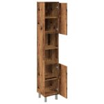 vidaXL Kúpeľňová skrinka Old Wood 30x30x179 cm Engineered Wood – Obrázok 7