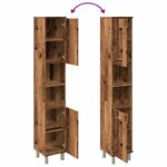 vidaXL Kúpeľňová skrinka Old Wood 30x30x179 cm Engineered Wood – Obrázok 8