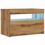 vidaXL TV skrinka s LED dub artisan 60x35x40 cm kompozitné drevo – Obrázok 3