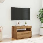 vidaXL TV skrinka s LED dub artisan 60x35x40 cm kompozitné drevo – Obrázok 4