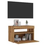 vidaXL TV skrinka s LED dub artisan 60x35x40 cm kompozitné drevo