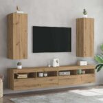 vidaXL TV skrinky 2 ks dub artisan 30,5x30x90 cm kompozitné drevo – Obrázok 3