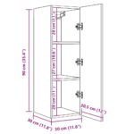 vidaXL TV skrinky 2 ks dub artisan 30,5x30x90 cm kompozitné drevo – Obrázok 11