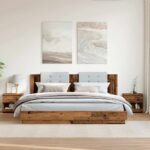 vidaXL Nočné skrinky 2 ks Old Wood 40x30x39 cm Engineered Wood – Obrázok 3