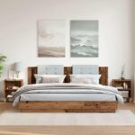 vidaXL Nočné skrinky 2 ks Old Wood 40x30x50 cm Engineered Wood – Obrázok 3