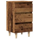 vidaXL Nočná skrinka Old Wood 40x35x69 cm Engineered Wood – Obrázok 2