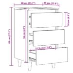 vidaXL Nočná skrinka Old Wood 40x35x69 cm Engineered Wood – Obrázok 10