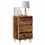 vidaXL Nočná skrinka Old Wood 40x35x69 cm Engineered Wood