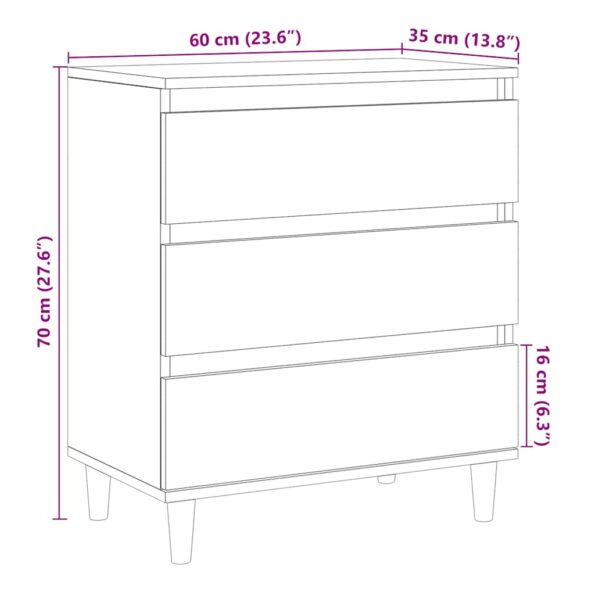 VidaXL Príborník Artisan Dub 60x35x70 cm Engineered Wood – Obrázok 10