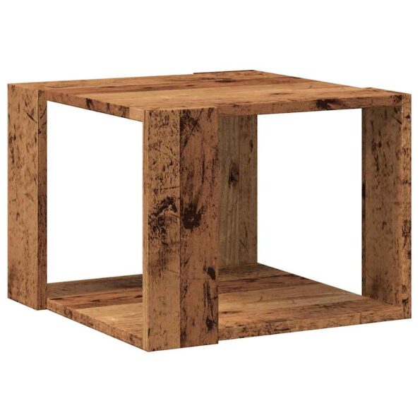vidaXL konferenčný stolík Old Wood 40x40x30 cm Konštrukčné drevo – Obrázok 2