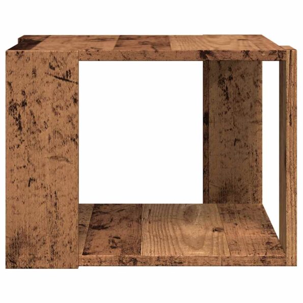 vidaXL konferenčný stolík Old Wood 40x40x30 cm Konštrukčné drevo – Obrázok 5