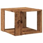 vidaXL konferenčný stolík Old Wood 40x40x30 cm Konštrukčné drevo – Obrázok 6