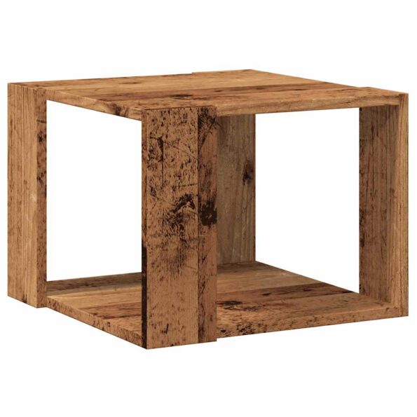 vidaXL konferenčný stolík Old Wood 40x40x30 cm Konštrukčné drevo – Obrázok 6