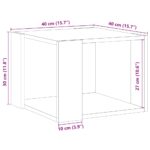 vidaXL konferenčný stolík Old Wood 40x40x30 cm Konštrukčné drevo – Obrázok 9