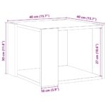 vidaXL Konferenčný stolík Artisan Dub 40x40x30 cm Konštrukčné drevo – Obrázok 9